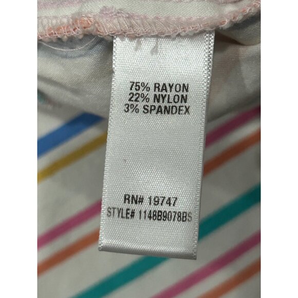 Counterparts Womens Multi-Stripe Cropped Pants Size 10P Capris Side Ties - Picture 6 of 11